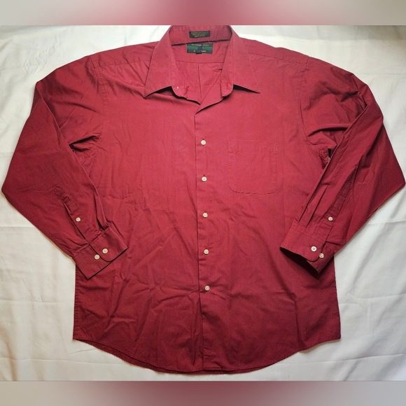 Alexander Julian Colours Mens Red Long Sleeve Collared Dress Shirt Size Large - Picture 1 of 11